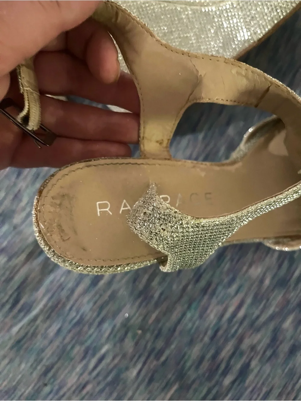 🪩 Rampage Candela sparkly wedge heel 🪩 women’s size 8